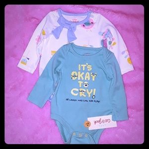 Set of 2 long sleeve body suits